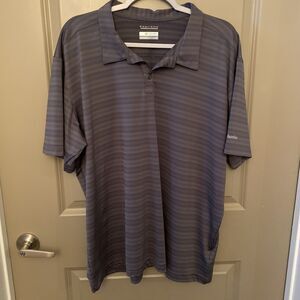 Columbia Mens Omni Wick Polo Golf Shirt Dark Gray Short Sleeve Shirt XL